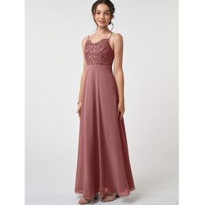 Desert Rose AZAZIE Sonya Bridesmaid Dress Size A 4 Evening Gown
